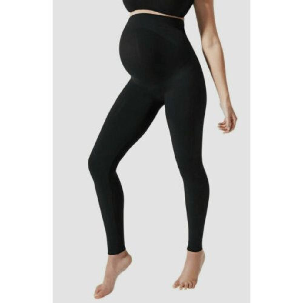 NWT Blanqi Everyday maternity belly support leggings Style M18 Color Deepest Bla